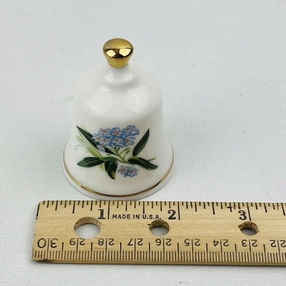Danbury Mint Alaska Forget-Me-Not Official‎ State Flower Bell Collection